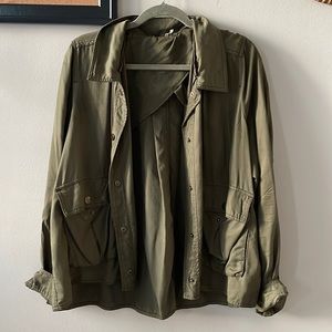 Free People army green jacket